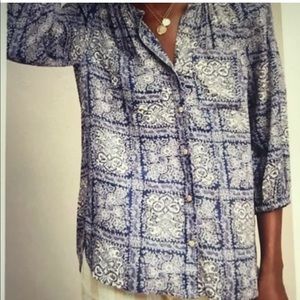 🍁 Anthro’s Akemi + Kin Coconino button up blouse